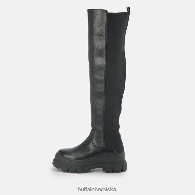 crno Buffalo aspha over boot flat veganski |čizme TDD6T369